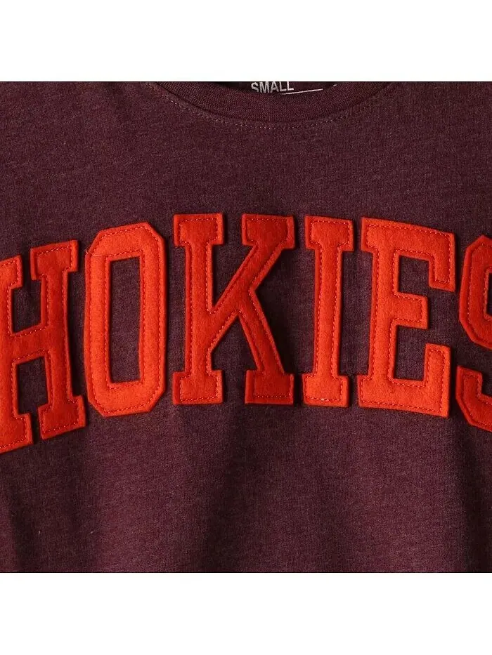 Женская темно-бордовая футболка с длинными рукавами Virginia Tech Hokies Two-Hit Canyon Pressbox — изображение 3 из 3