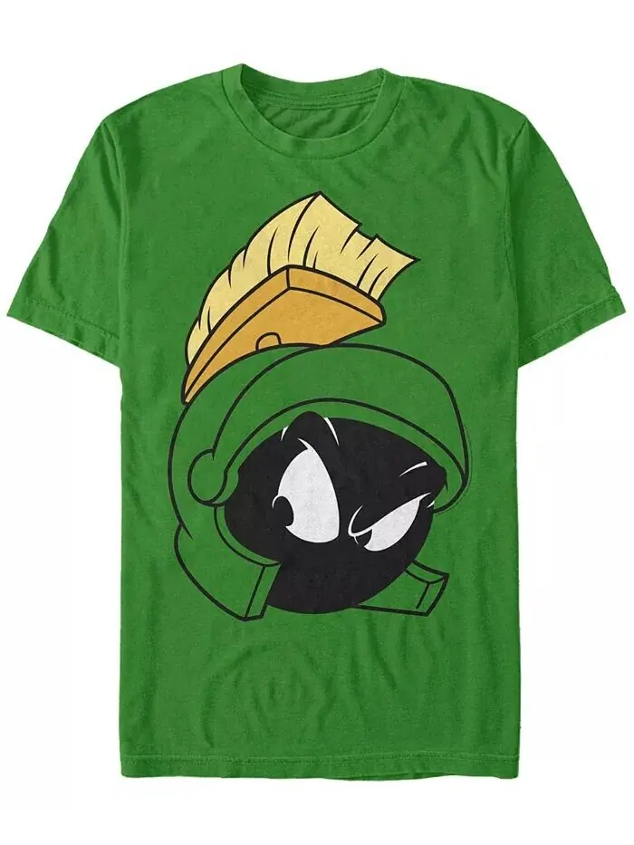 Мужская футболка с коротким рукавом Looney Tunes Marvin The Martian Attitude Big Face Fifth Sun — изображение 1 из 1