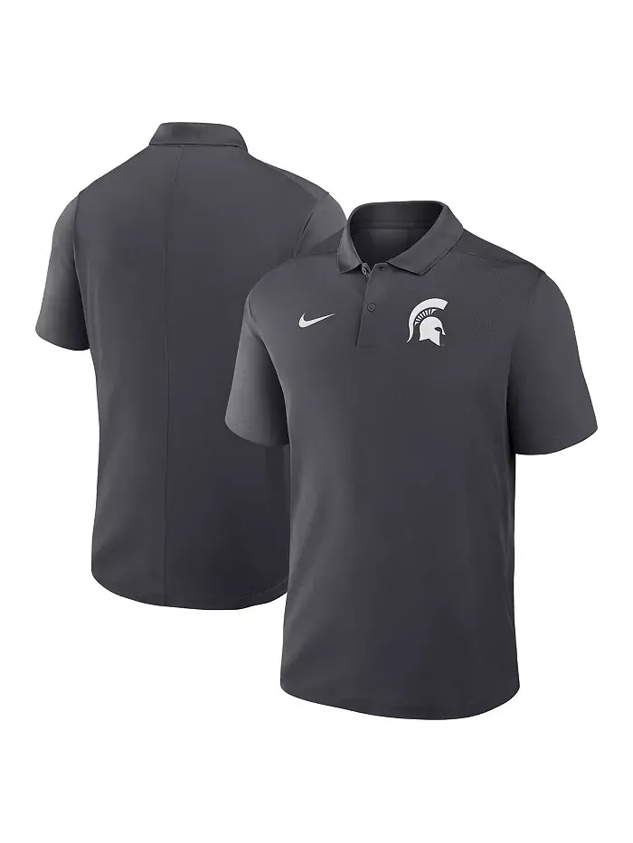 Мужская антрацитовая поло Michigan State Spartans Primetime Victory Primary Logo Performance Nike — изображение 1 из 3