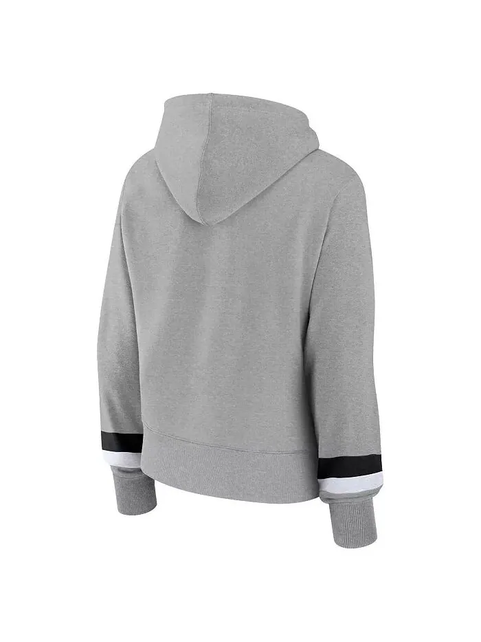 Женская толстовочка-свитшот цвета Heather Grey с капюшоном из футболки Chicago Bulls Halftime — изображение 3 из 3