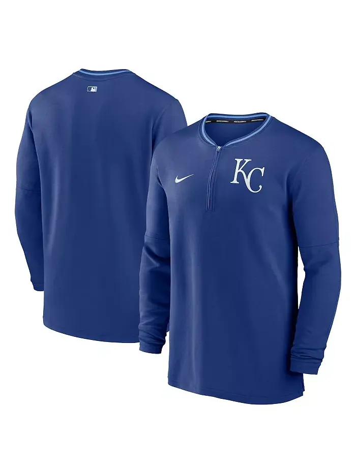 Мужская футболка с полузастежкой Authentic Collection Performance от Kansas City Royals Nike — изображение 1 из 3