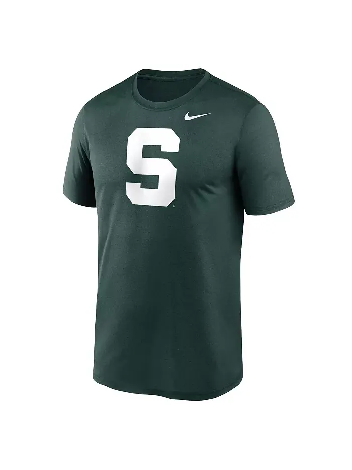 Мужская футболка Michigan State Spartans Primetime Legend Alternate Logo зеленого цвета Nike — изображение 3 из 3