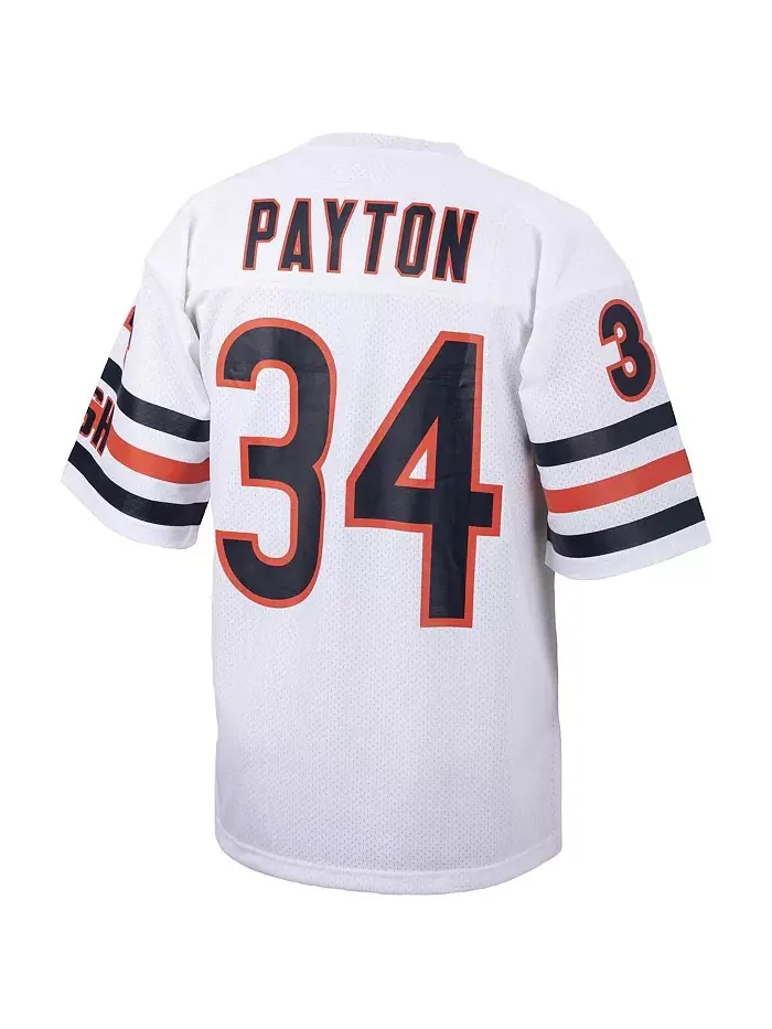 Мужская реплика футболки Walter Payton белого цвета Chicago Bears Big and Tall 1985 Retired Player — изображение 2 из 3