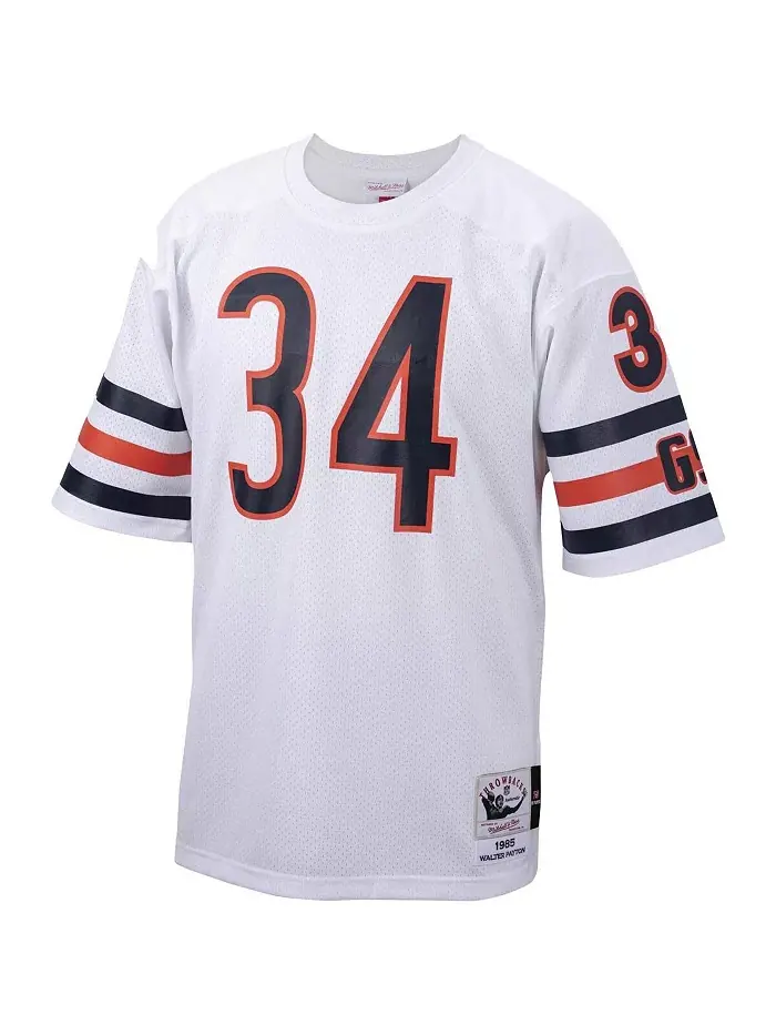 Мужская реплика футболки Walter Payton белого цвета Chicago Bears Big and Tall 1985 Retired Player — изображение 3 из 3