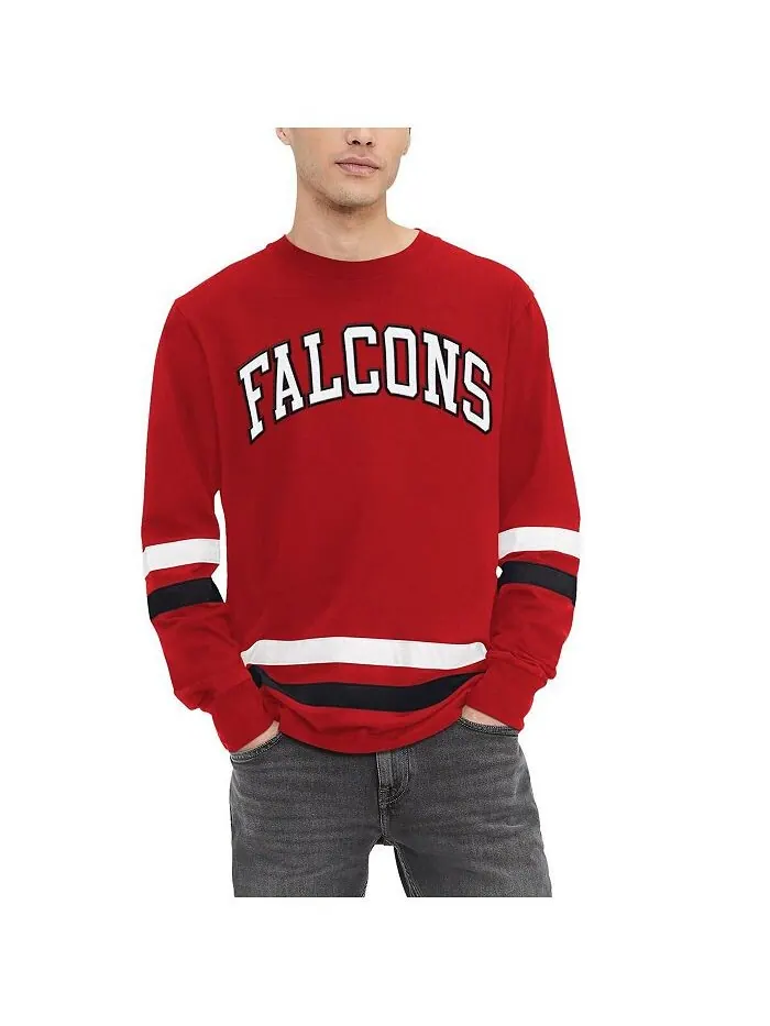 Мужская красно-черная футболка Atlanta Falcons Nolan с длинным рукавом Tommy Hilfiger — изображение 1 из 4, красный черный