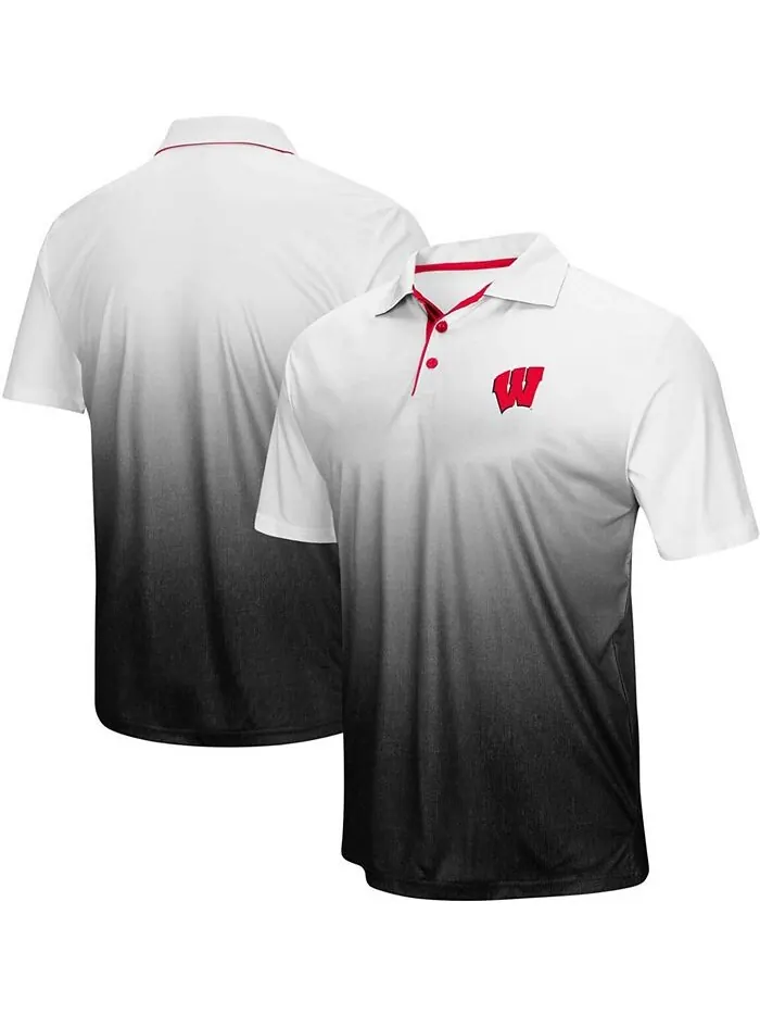 Мужская рубашка-поло с логотипом Heather Grey Wisconsin Badgers Magic Team Colosseum — изображение 1 из 4, серый