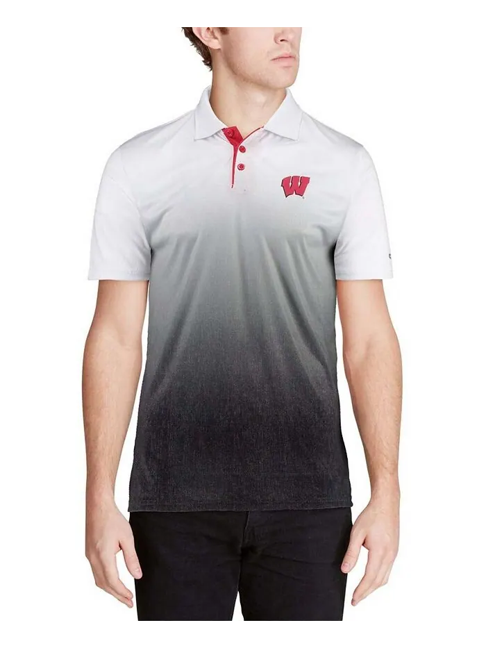 Мужская рубашка-поло с логотипом Heather Grey Wisconsin Badgers Magic Team Colosseum — изображение 4 из 4, серый