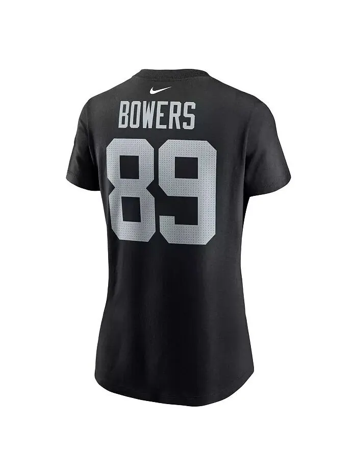 Женская футболка Brock Bowers Black Las Vegas Raiders с именем игрока и номером Nike — изображение 3 из 3