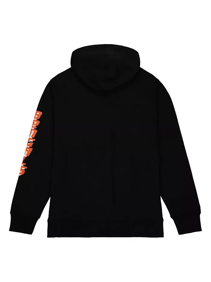 Мужская черная толстовка с капюшоном Cincinnati Bengals Gridiron Classics Big Face 7.0 Mitchell & — изображение 3 из 4