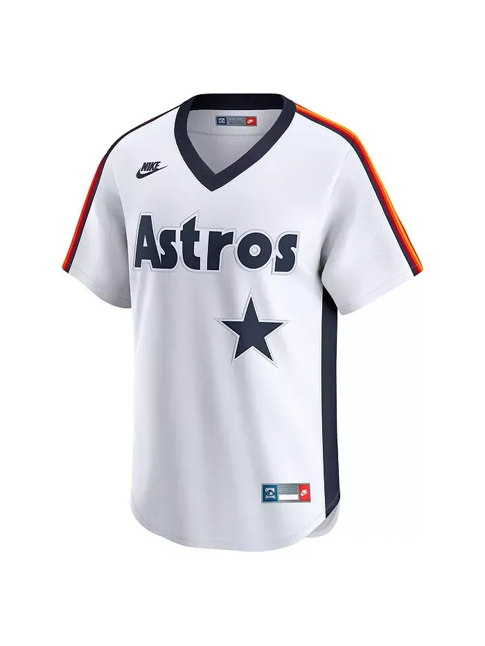 Мужская белая ретро-джерси Houston Astros из коллекции Cooperstown Limited Nike — изображение 2 из 3
