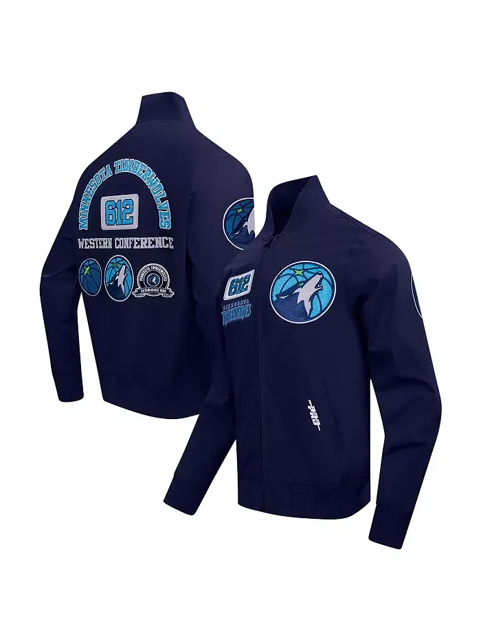 Мужская синяя толстовка Minnesota Timberwolves Area Code на молнии Pro Standard — изображение 1 из 3