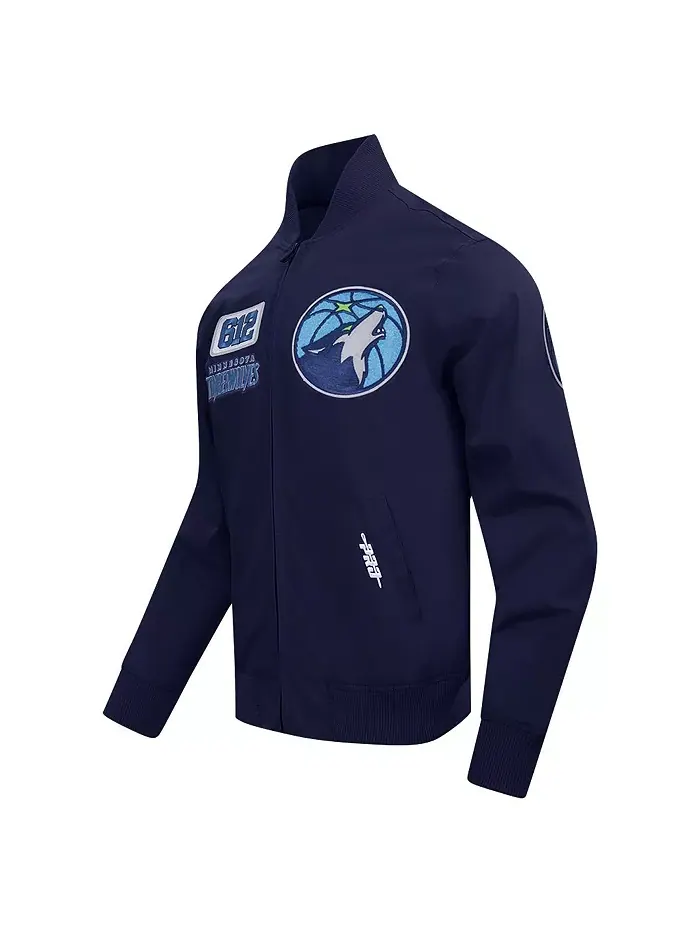 Мужская синяя толстовка Minnesota Timberwolves Area Code на молнии Pro Standard — изображение 2 из 3