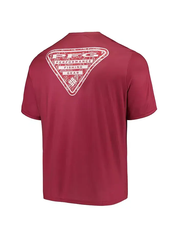 Мужская футболка Oklahoma Sooners Terminal Tackle Omni-Shade цвета малиновый Columbia — изображение 3 из 3