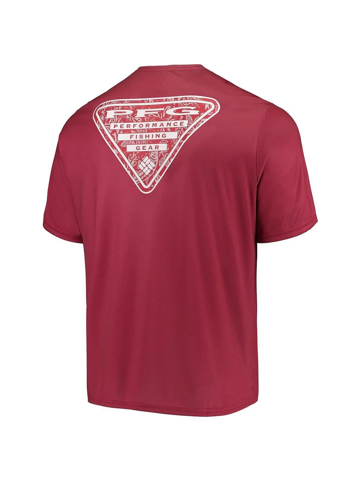 Мужская темно-красная футболка oklahoma sooners terminal tackle omni-shade Columbia — изображение 3 из 3, красный