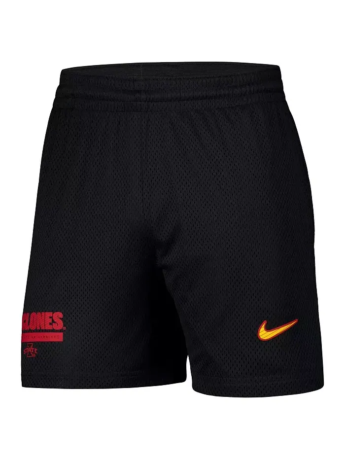 Мужские черные шорты Iowa State Cyclones 2024 Sideline Mesh Nike — изображение 3 из 3