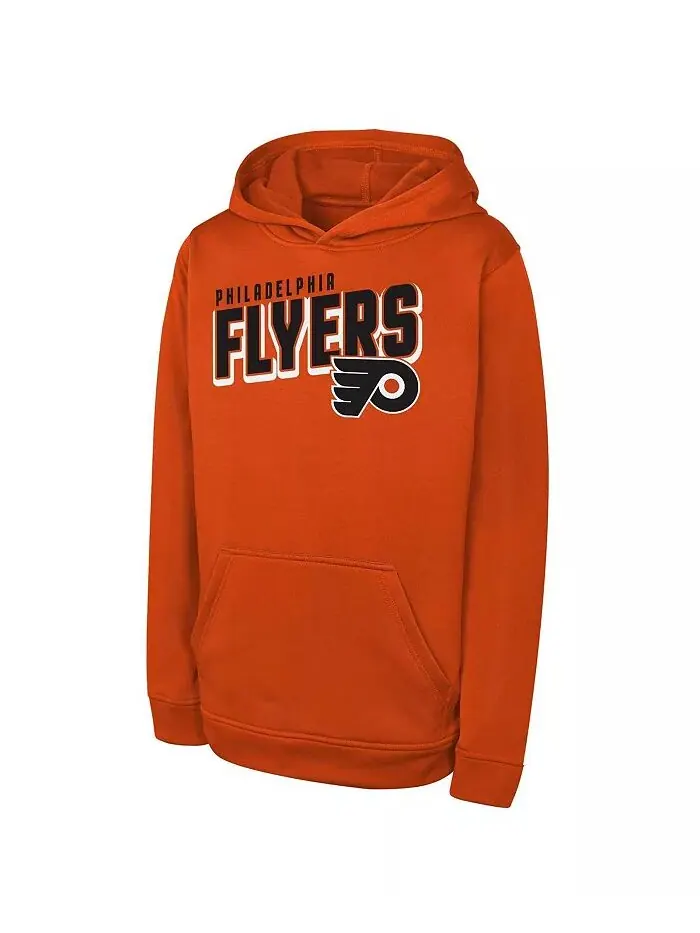 Толстовка с капюшоном в стиле киберпанк Big Boys and Girls Orange Philadelphia Flyers Outerstuff — изображение 1 из 1