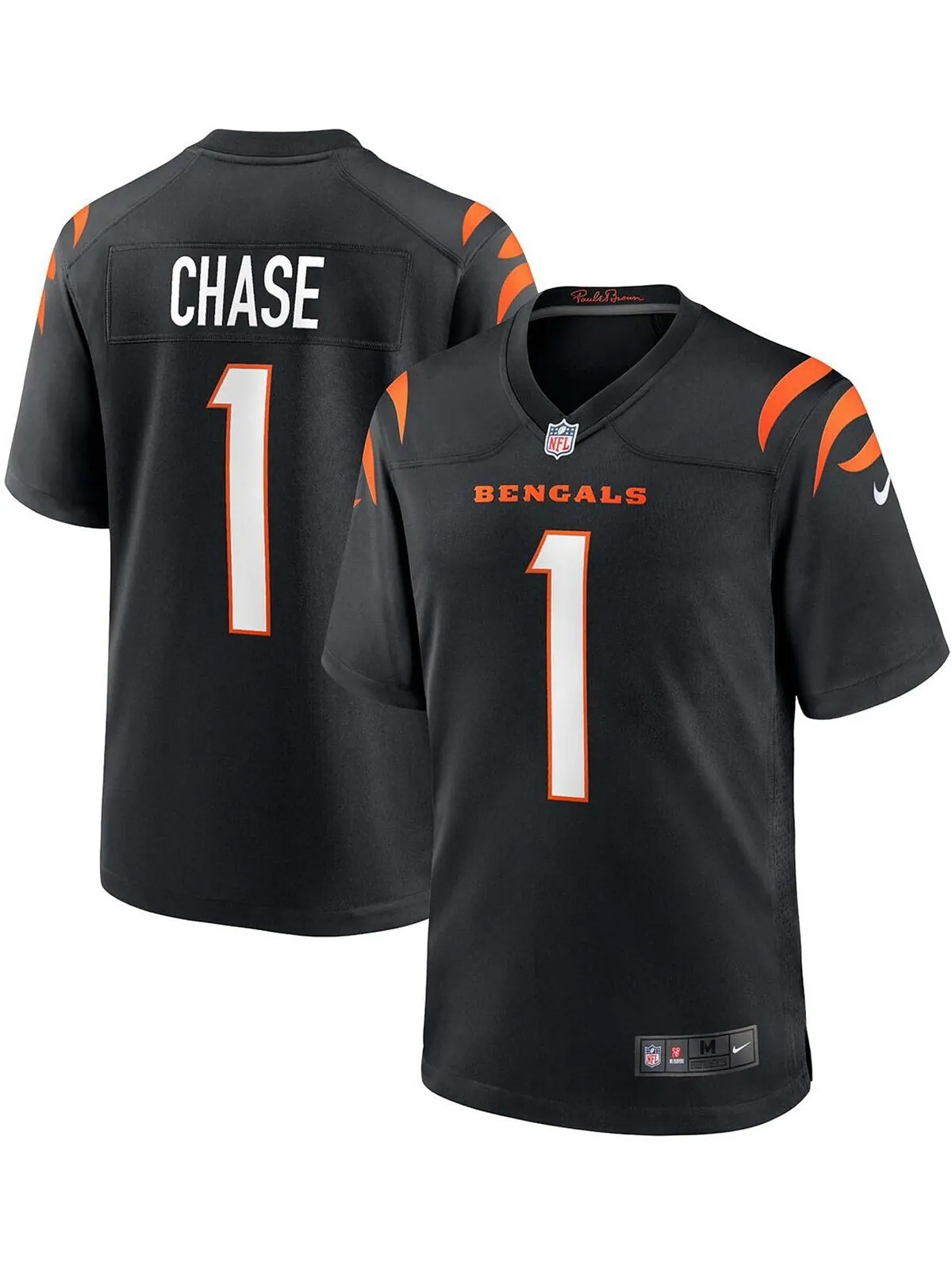 Мужская футболка Ja'Marr Chase Black Cincinnati Bengals драфта НФЛ 2021 года, выбранная в первом — изображение 1 из 3, черный