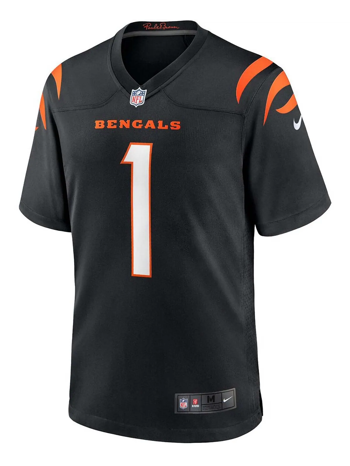 Мужская футболка Ja'Marr Chase Black Cincinnati Bengals драфта НФЛ 2021 года, выбранная в первом — изображение 2 из 3, черный