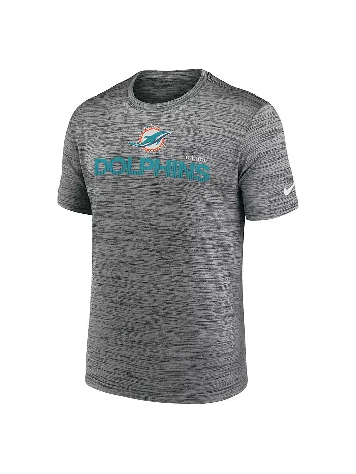 Мужская футболка Miami Dolphins Blitz Velocity Modern Performance цвета антрацит Nike — изображение 3 из 3