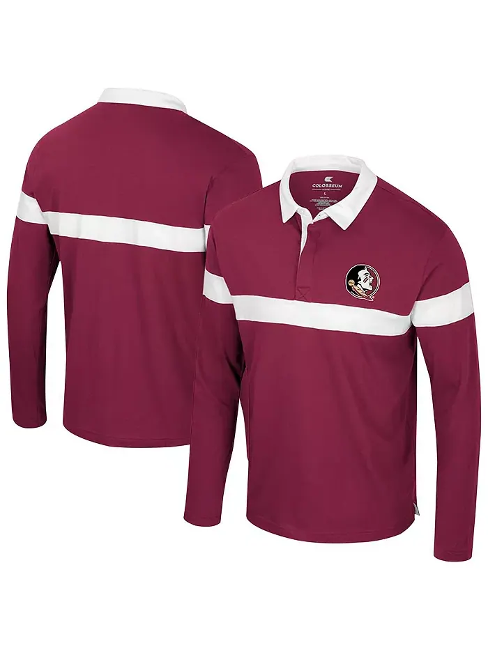 Мужская поло с длинным рукавом Garnet Florida State Seminoles Too Cool for School Colosseum — изображение 1 из 3