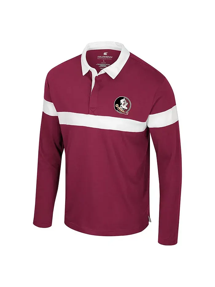 Мужская поло с длинным рукавом Garnet Florida State Seminoles Too Cool for School Colosseum — изображение 2 из 3