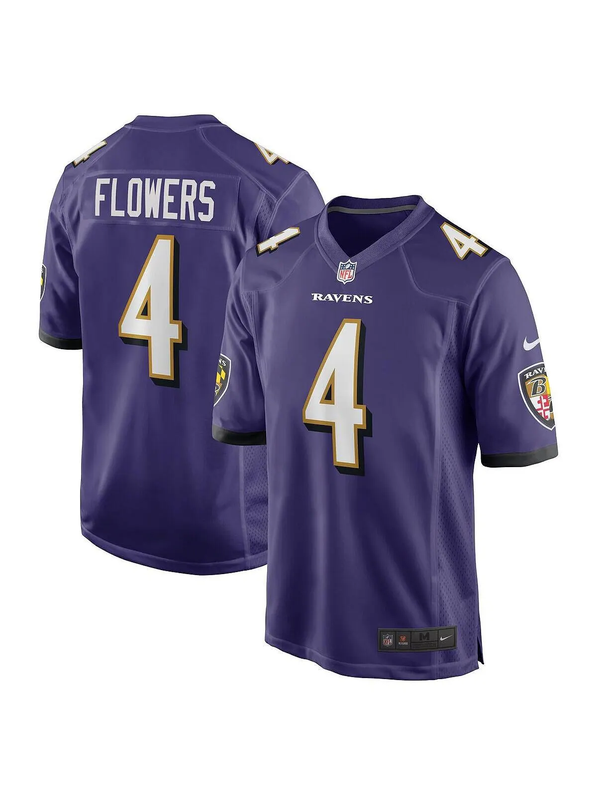 Мужская Джерси Zay Flowers Purple Baltimore Ravens драфта НФЛ 2023 года в первом раунде Nike — изображение 1 из 3, фиолетовый