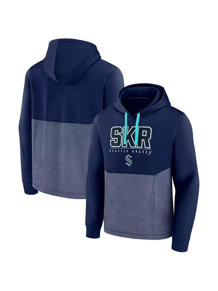 Мужской трикотажный худи Successful трикотаж Deep Sea Blue Seattle Kraken Fanatics — изображение 1 из 3