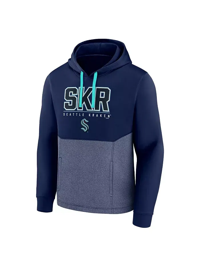 Мужской трикотажный худи Successful трикотаж Deep Sea Blue Seattle Kraken Fanatics — изображение 2 из 3