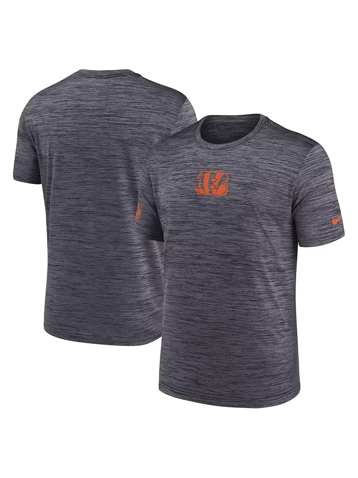 Мужская черная футболка Cincinnati Bengals Big Tall Sideline Velocity Performance Nike — изображение 1 из 3