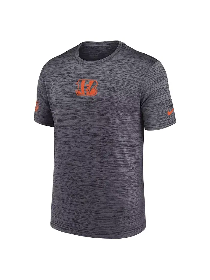 Мужская черная футболка Cincinnati Bengals Big Tall Sideline Velocity Performance Nike — изображение 2 из 3