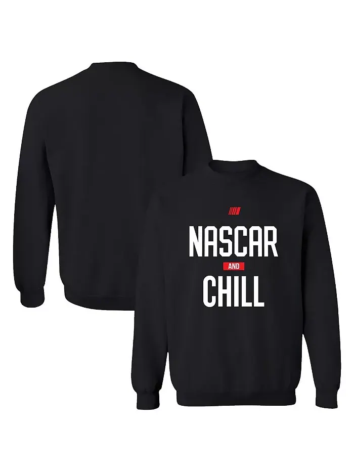 Мужская черная толстовка NASCAR and Chill Checkered Flag Sports — изображение 1 из 3