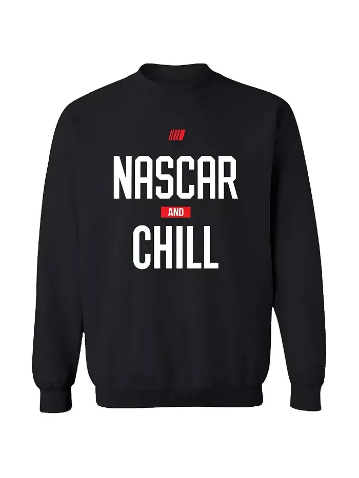Мужская черная толстовка NASCAR and Chill Checkered Flag Sports — изображение 3 из 3