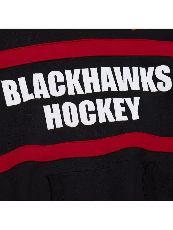 Мужская черная толстовка с капюшоном Chicago Blackhawks Head Coach Slogan Pullover Hoodie Mitchell — изображение 2 из 5