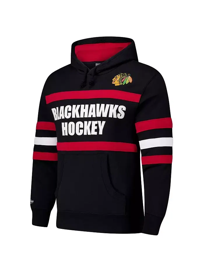 Мужская черная толстовка с капюшоном Chicago Blackhawks Head Coach Slogan Pullover Hoodie Mitchell — изображение 5 из 5