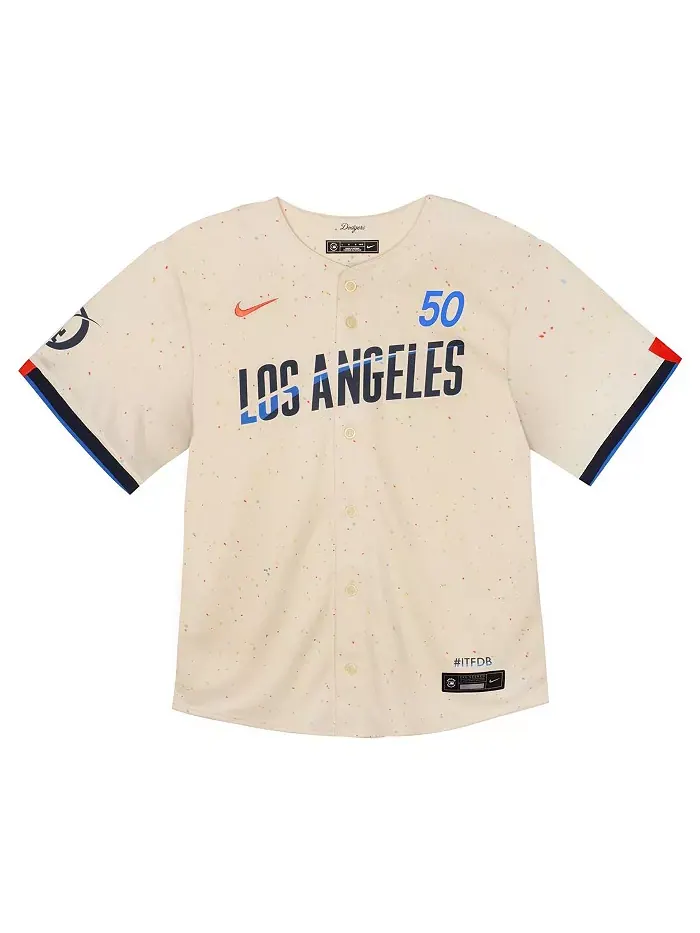 Футболка Toddler Mookie Betts Cream Los Angeles Dodgers 2024 City Connect Limited Player Jersey Nike — изображение 2 из 3