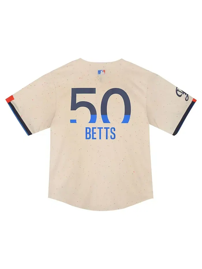 Футболка Toddler Mookie Betts Cream Los Angeles Dodgers 2024 City Connect Limited Player Jersey Nike — изображение 3 из 3