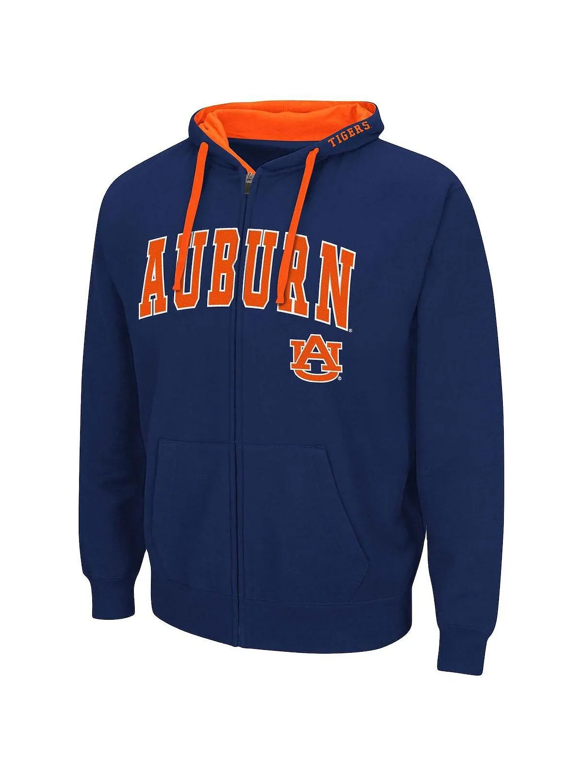 Мужская темно-синяя толстовка с капюшоном auburn tigers big and tall с молнией во всю длину — изображение 4 из 4, темно-синий