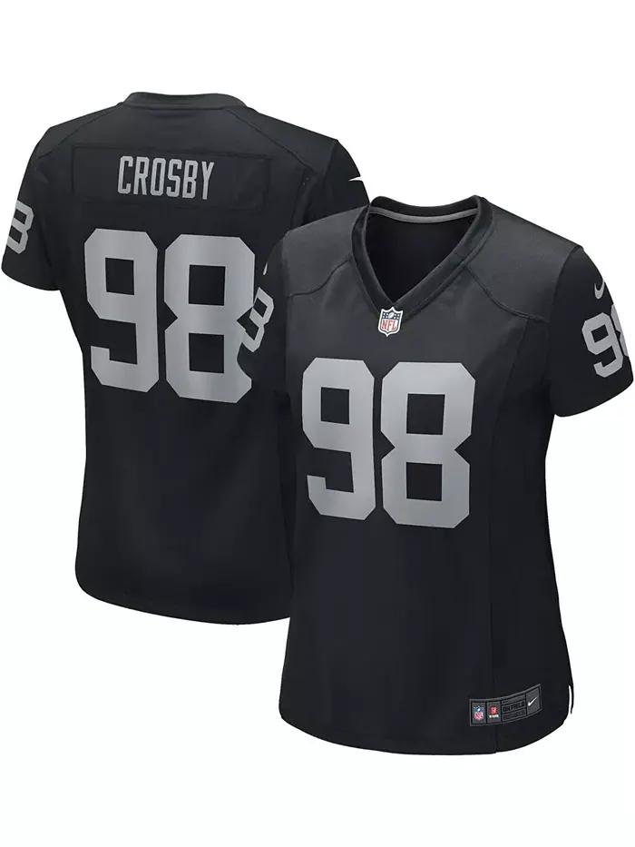 Женская игровая майка Maxx Crosby Black Las Vegas Raiders Nike — изображение 1 из 3
