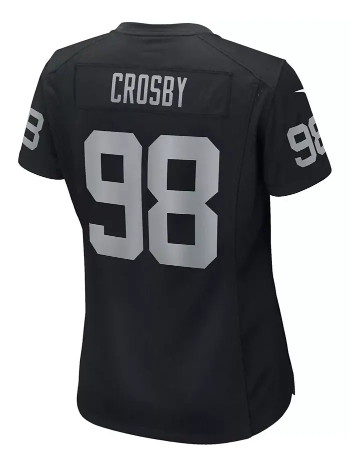 Женская игровая майка Maxx Crosby Black Las Vegas Raiders Nike — изображение 2 из 3