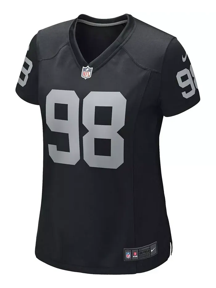 Женская игровая майка Maxx Crosby Black Las Vegas Raiders Nike — изображение 3 из 3