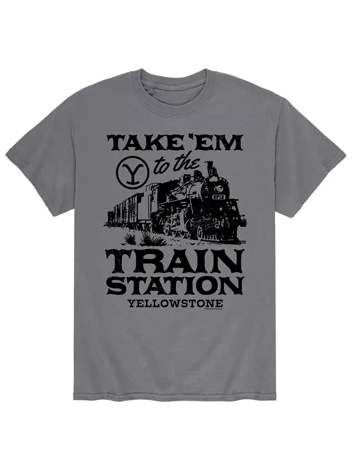 Мужская футболка Yellowstone Take Em to the Train Airwaves — изображение 1 из 1