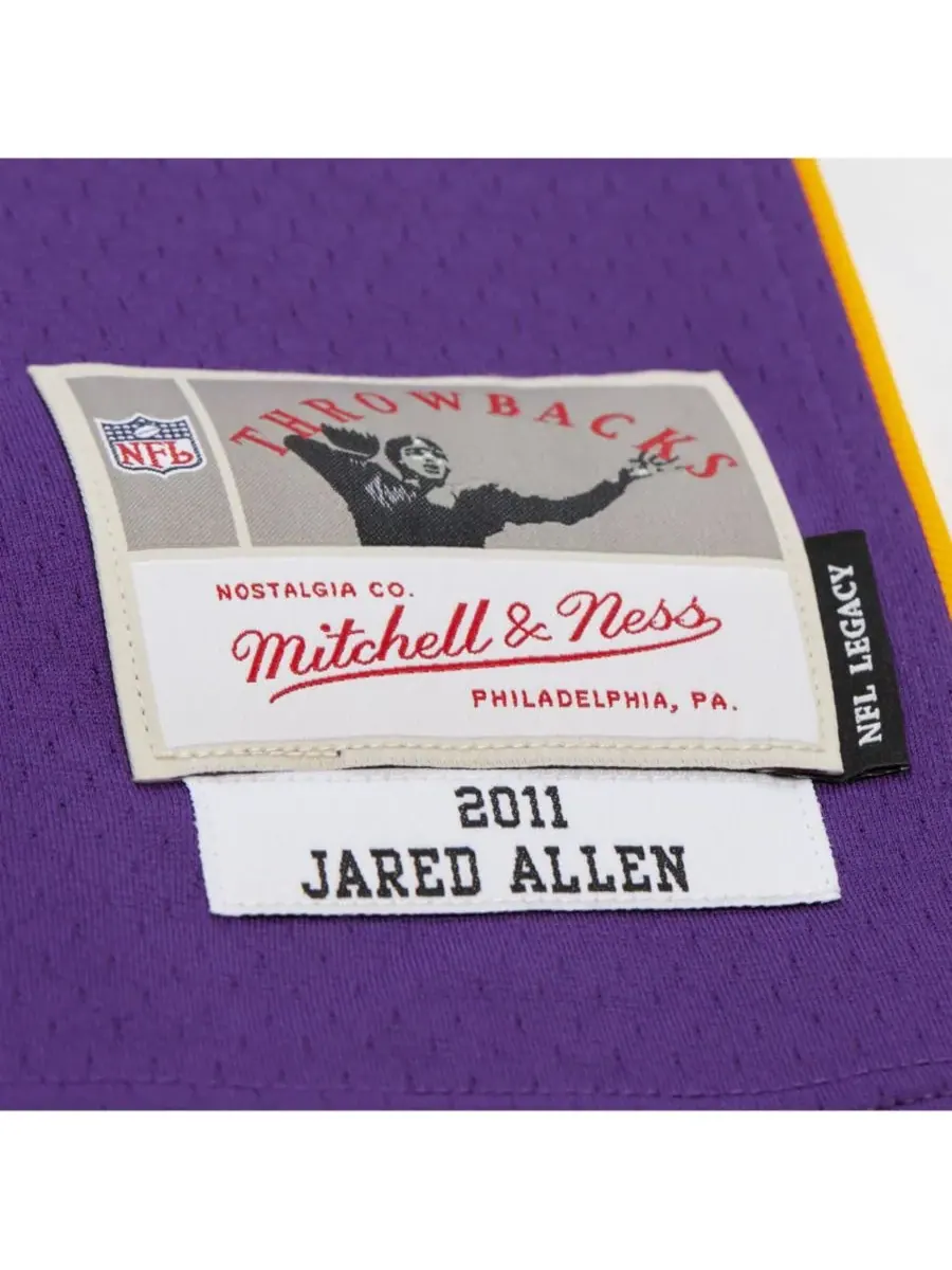 Mitchell & Ness Мужская фиолетовая реплика майки Джареда Аллена из команды Minnesota Vikings — изображение 3 из 5, фиолетовый