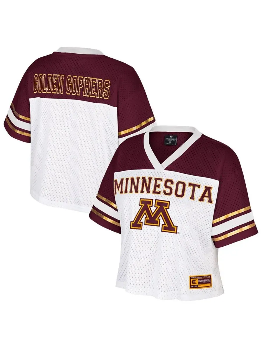 Colosseum Женская белая укороченная футболка Minnesota Golden Gophers Treasure — изображение 1 из 3, белый