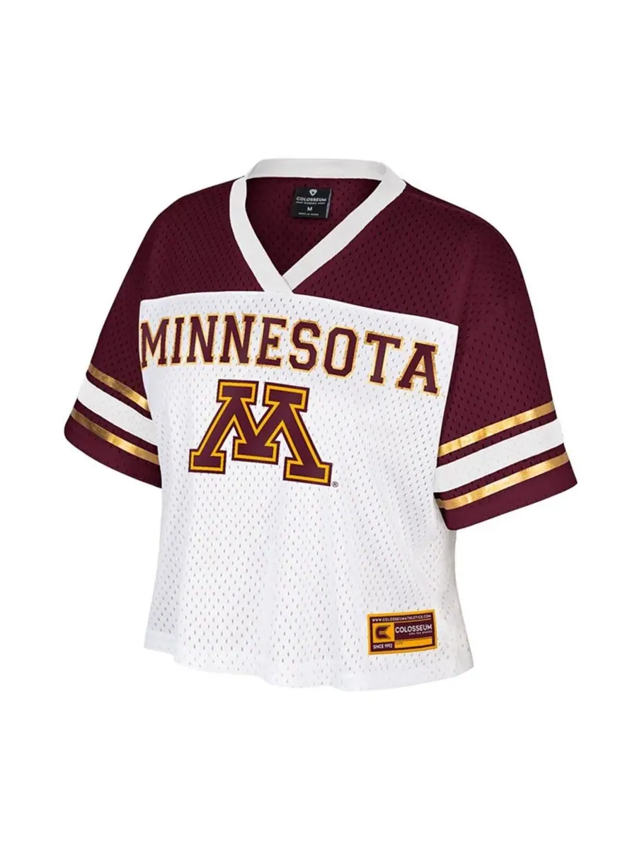 Colosseum Женская белая укороченная футболка Minnesota Golden Gophers Treasure — изображение 2 из 3, белый