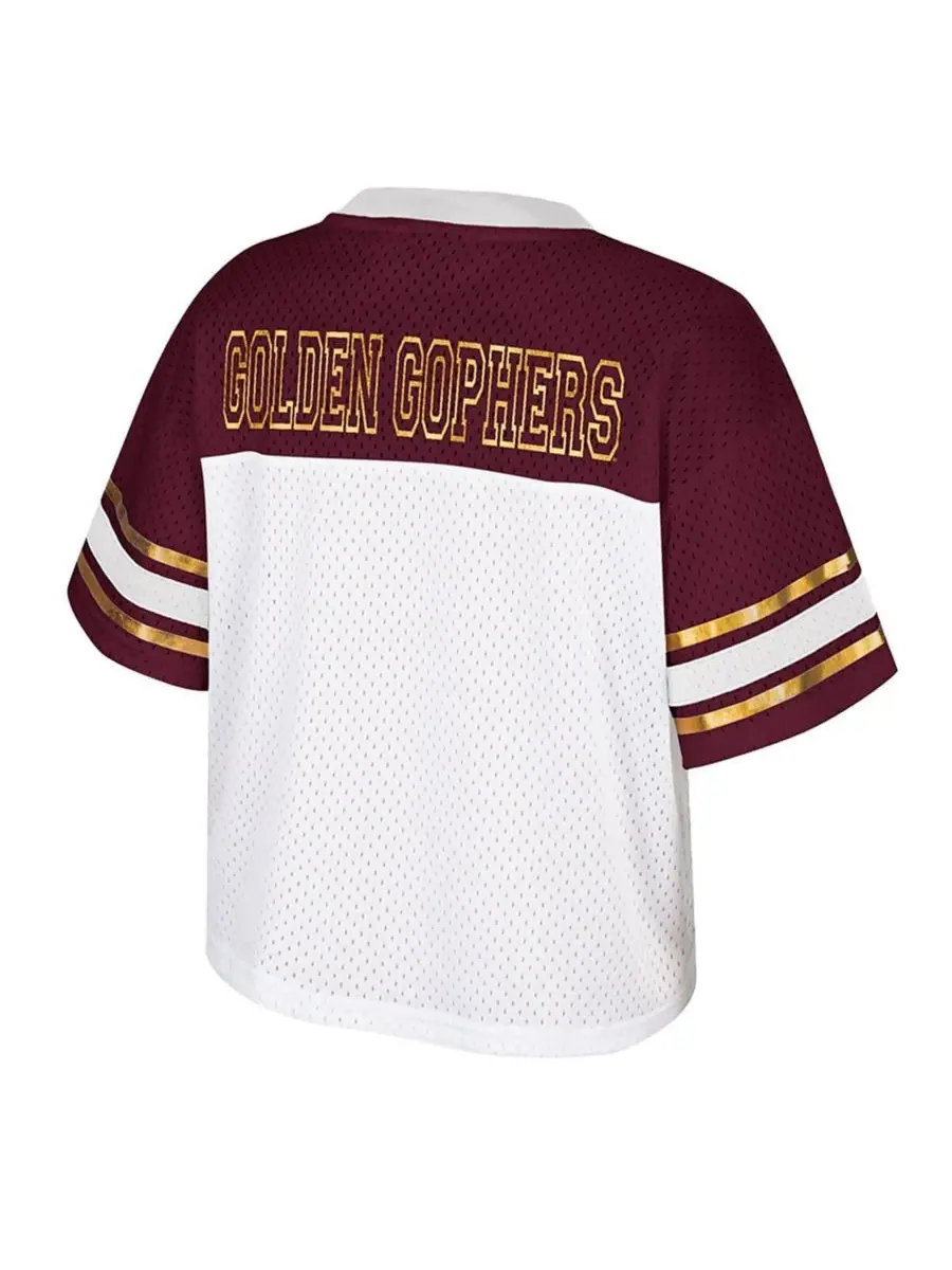Colosseum Женская белая укороченная футболка Minnesota Golden Gophers Treasure — изображение 3 из 3, белый
