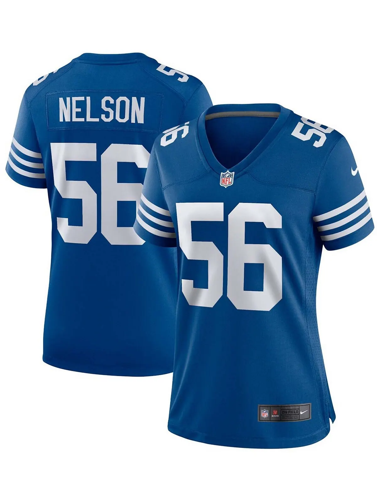 Женская майка для альтернативной игры Quenton Nelson Royal Indianapolis Colts Nike — изображение 1 из 3, королевский