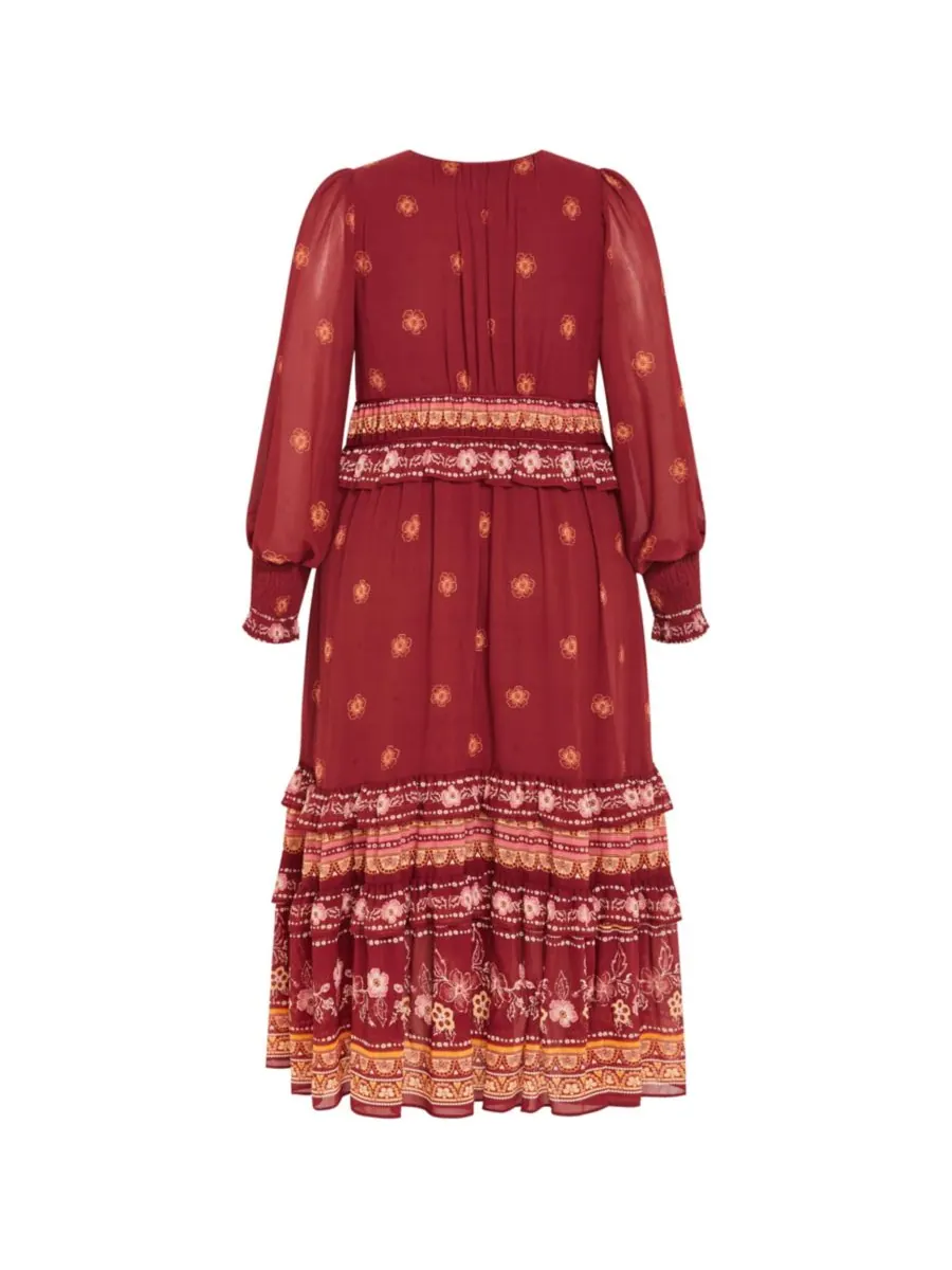 Женское макси-платье Cameron CITY CHIC, Rust batik brd — изображение 5 из 5
