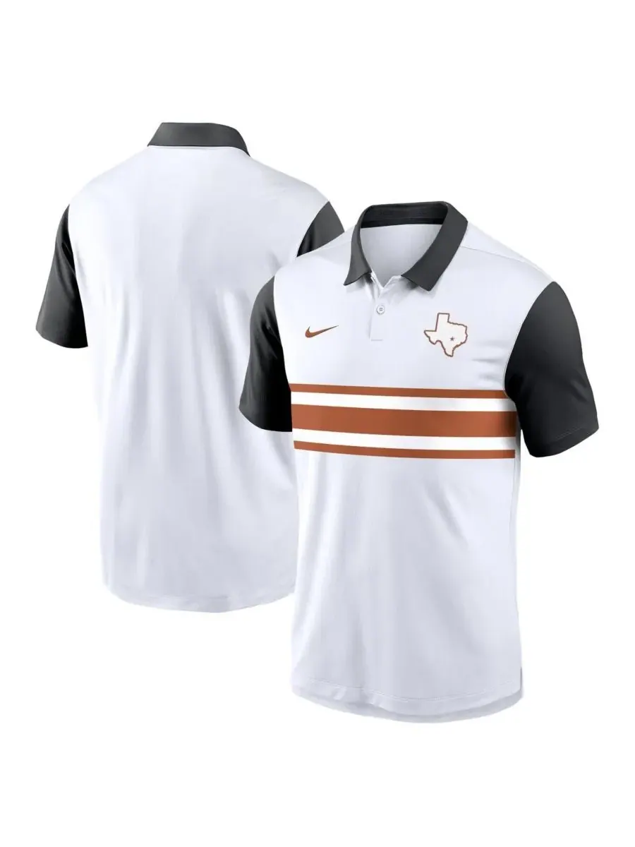 Nike Мужская белая/черная поло-рубашка Texas Longhorns Athletic Prep Alt Logo Vapor Performance — изображение 1 из 3