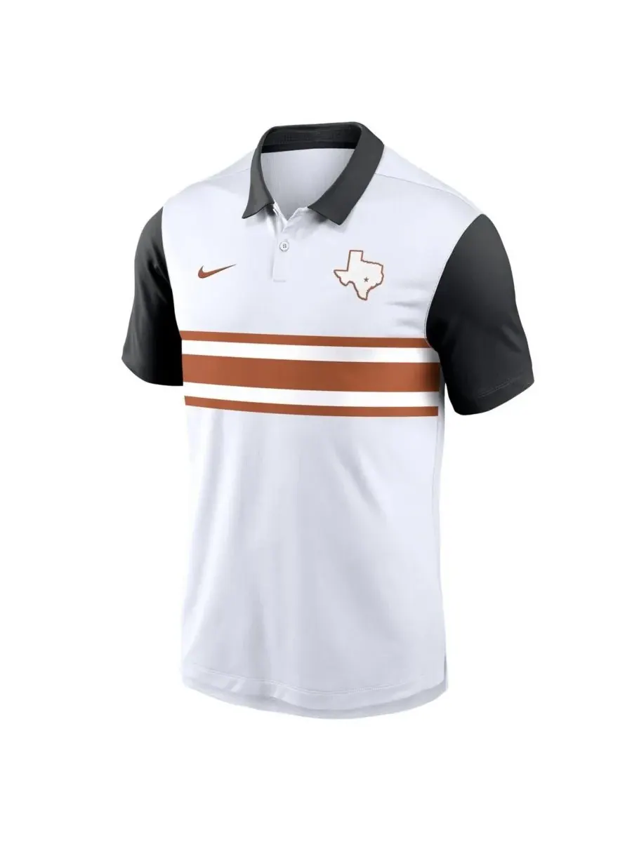 Nike Мужская белая/черная поло-рубашка Texas Longhorns Athletic Prep Alt Logo Vapor Performance — изображение 2 из 3