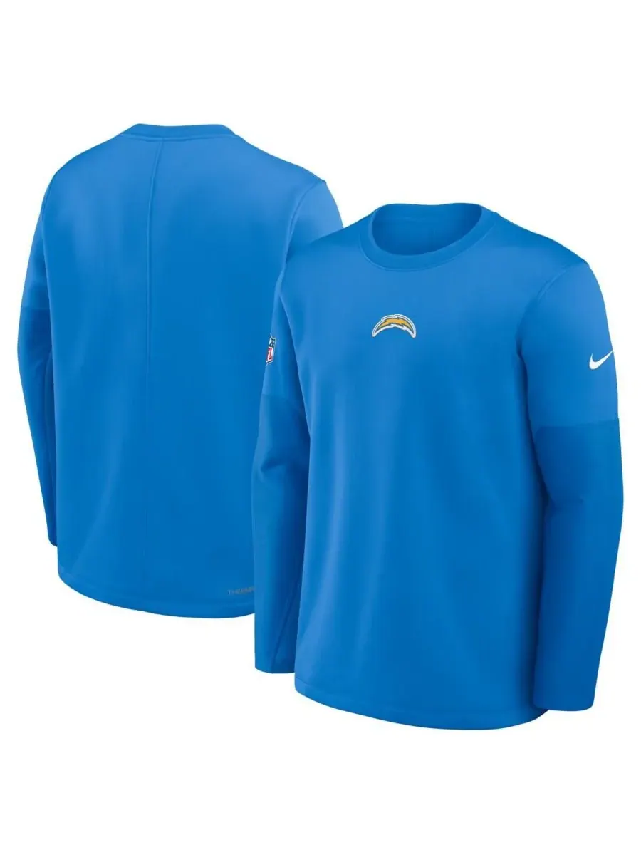 Nike Мужская футболка с длинными рукавами Los Angeles Chargers Sideline Scripted to Win Performance — изображение 4 из 5